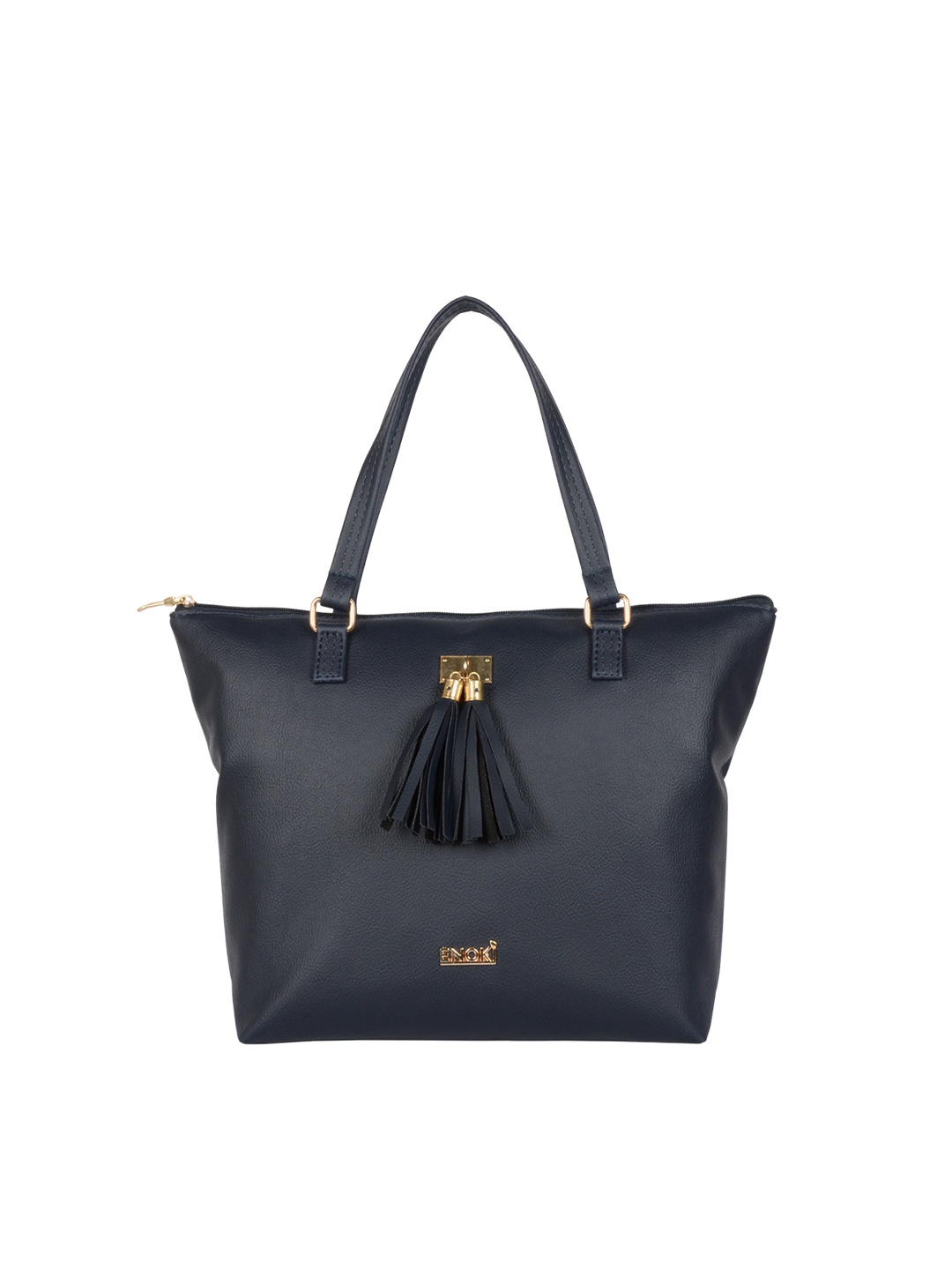 

ENOKI Textured Synthetic Shoulder Bag with Tasselled Handbags, Blue