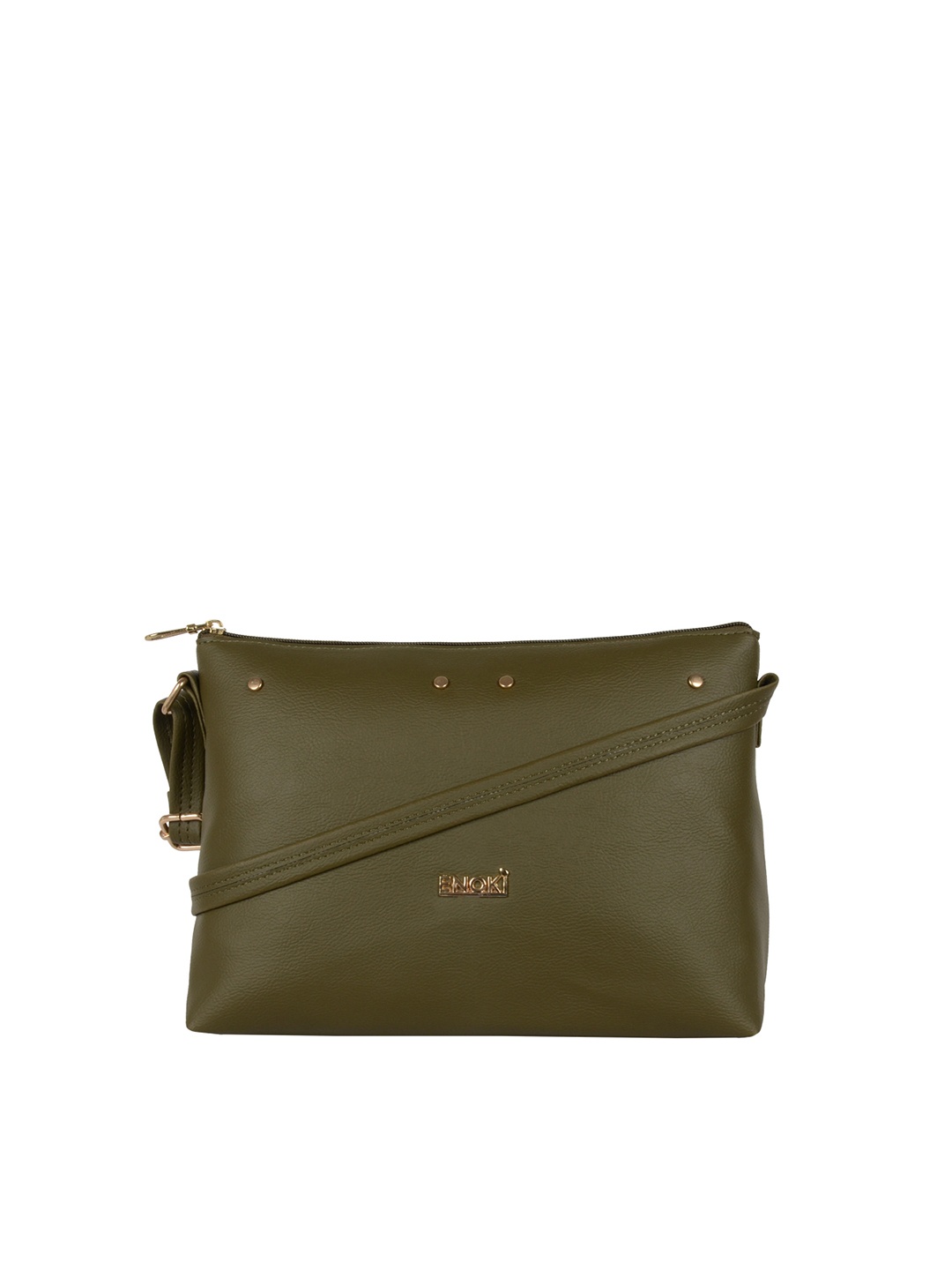 

ENOKI Solid Synthetic Sling Bag Handbags, Olive