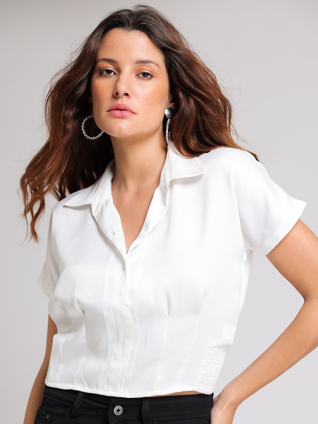 

SHAYE Women White Comfort Casual Shirt