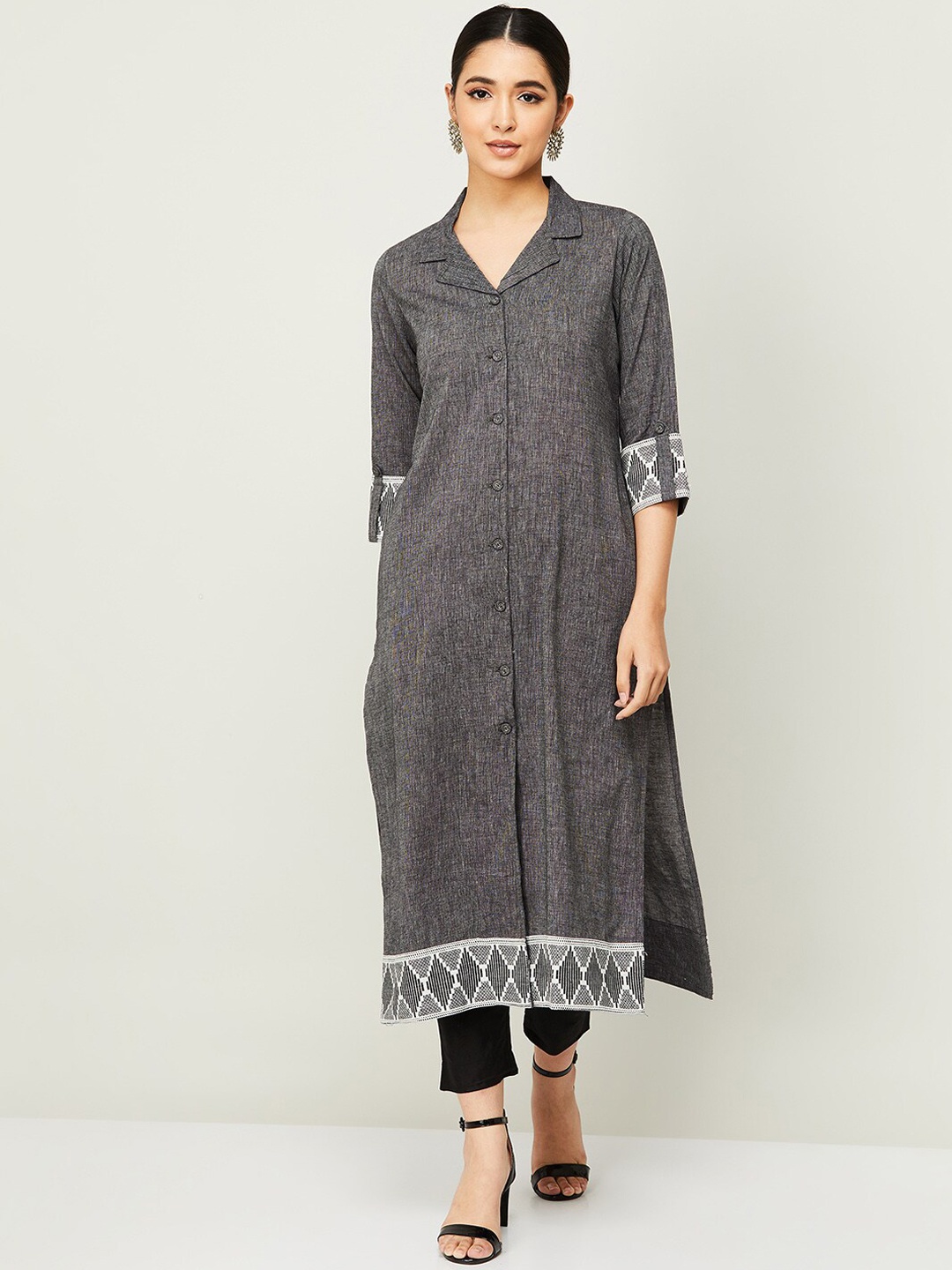 

Melange by Lifestyle Women Grey Kurta