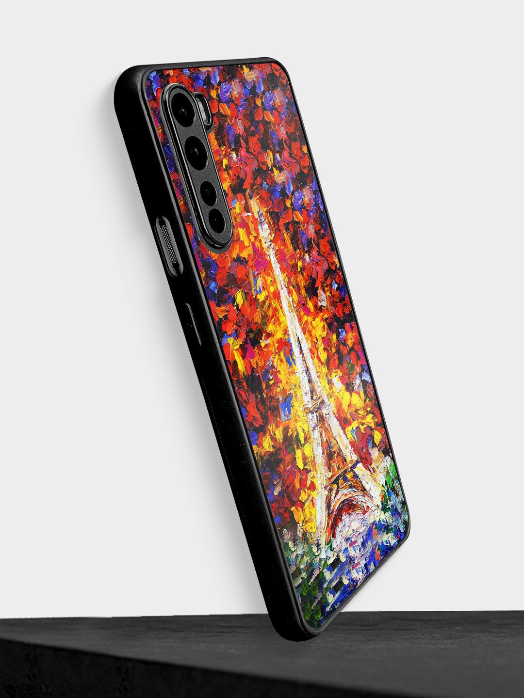 

macmerise Black Artistic Eifel Design Printed OnePlus Nord Bumper Case