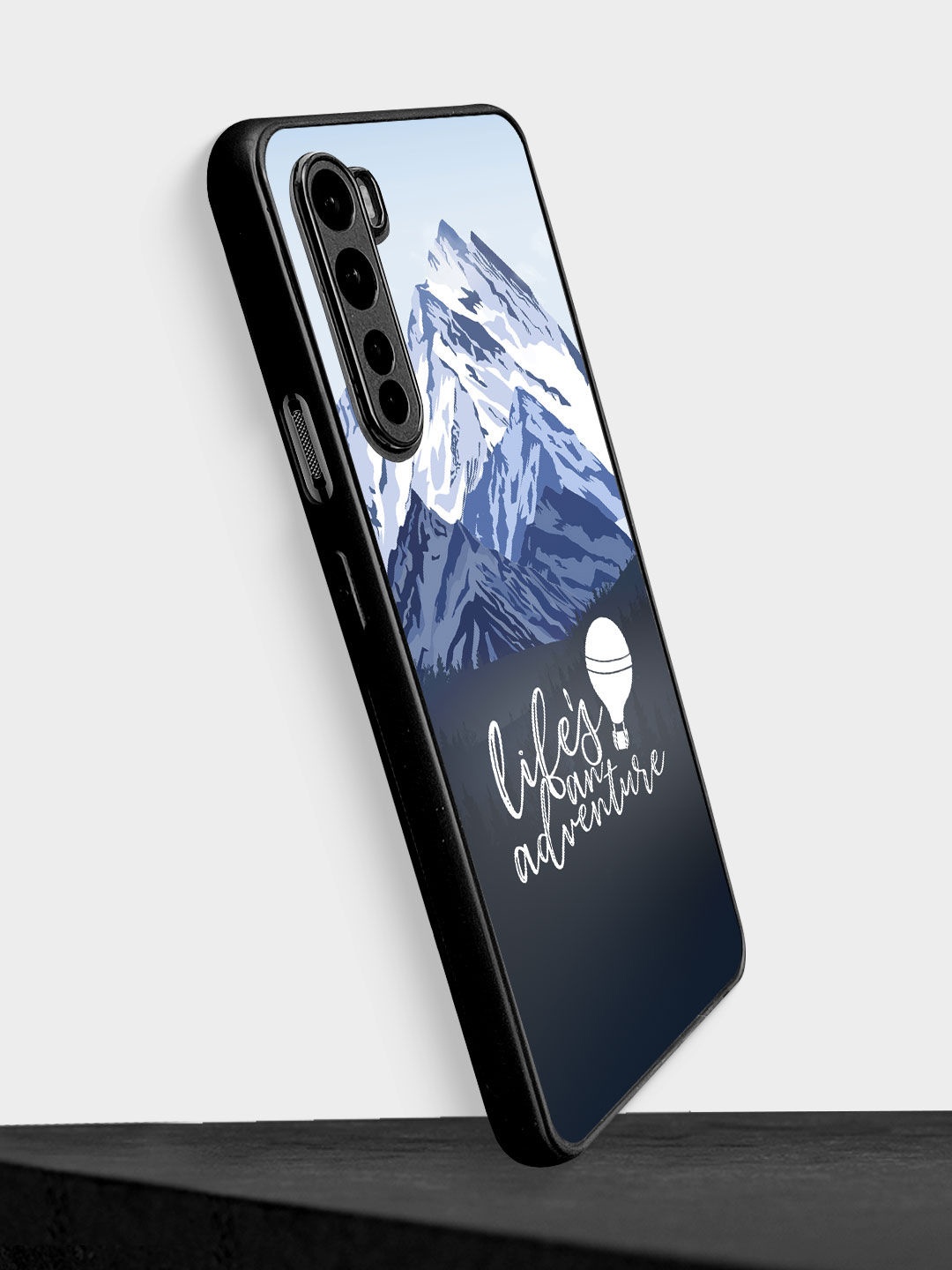 

macmerise Black & Blue Printed OnePlus Nord Bumper Phone Back Case
