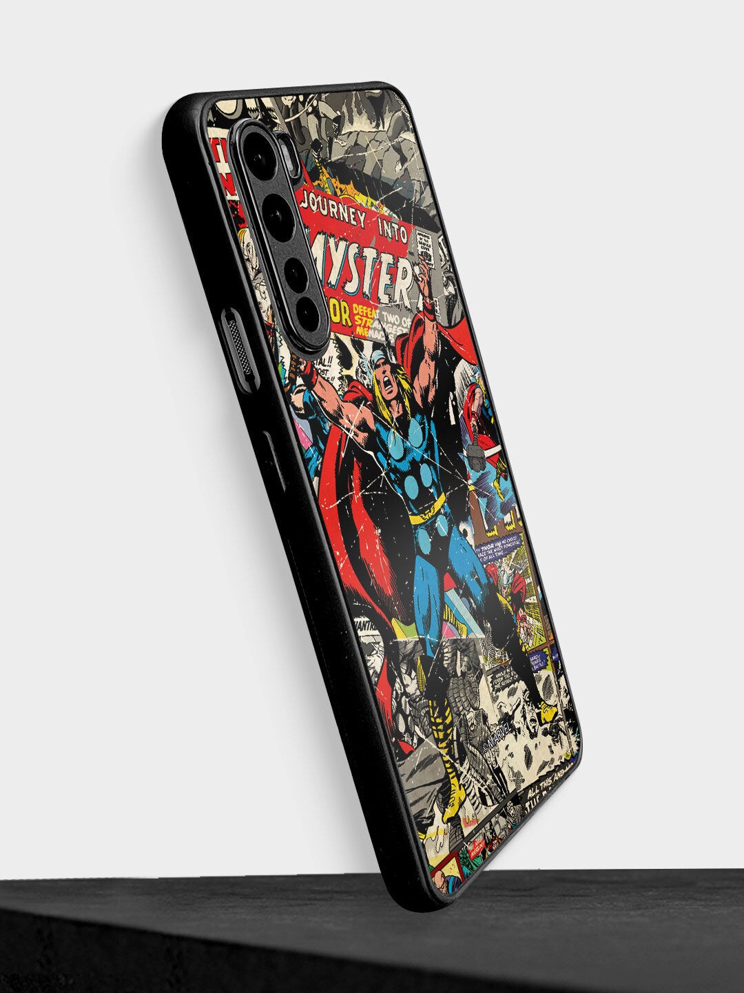 

macmerise Red & Blue Printed Comic Thor Phone OnePlus Nord Bumper Phone Back Case