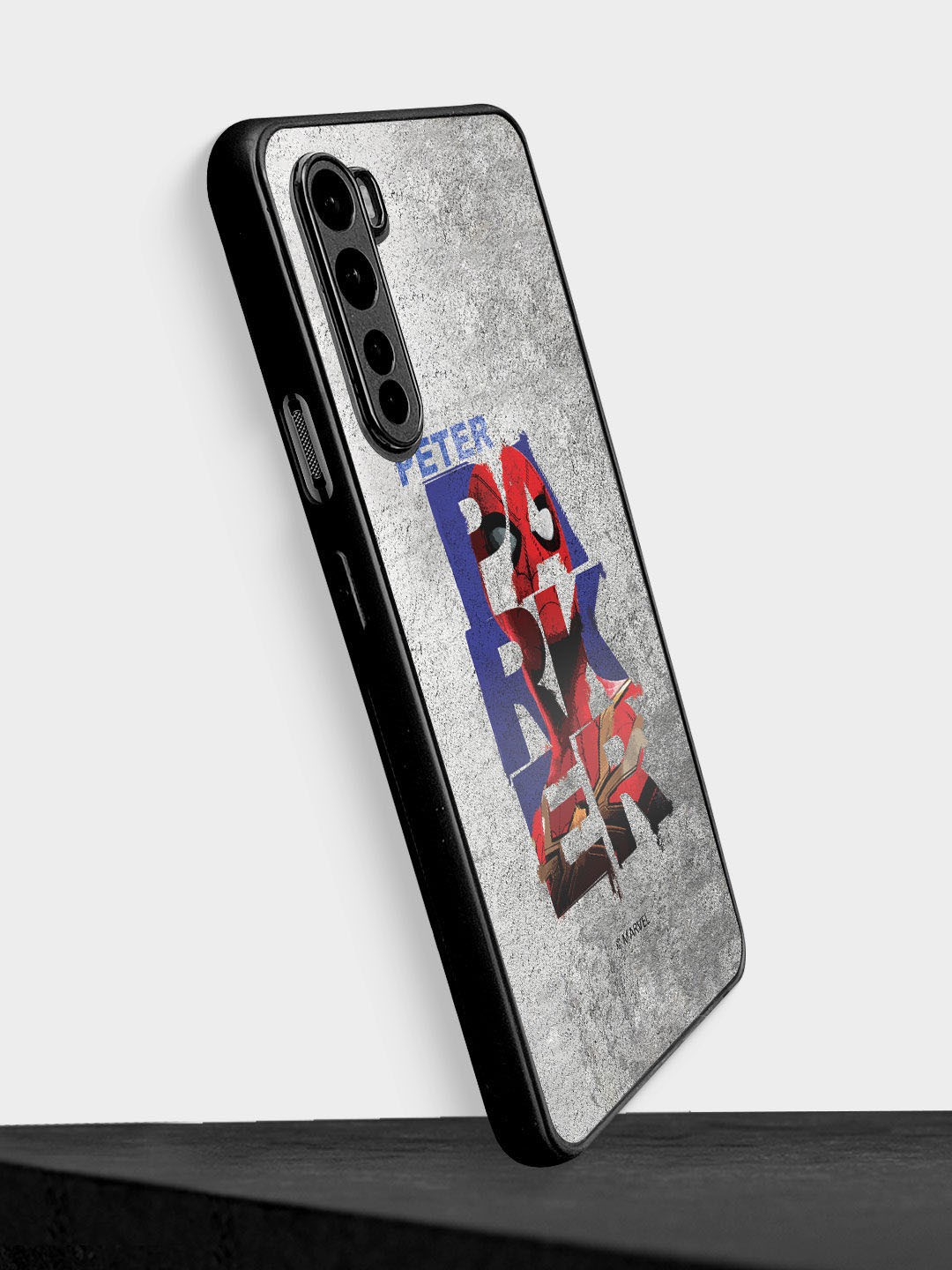 

Macmerise Blue & Red Peter Parker Printed Design OnePlus Nord Bumper Phone Back Case, Grey
