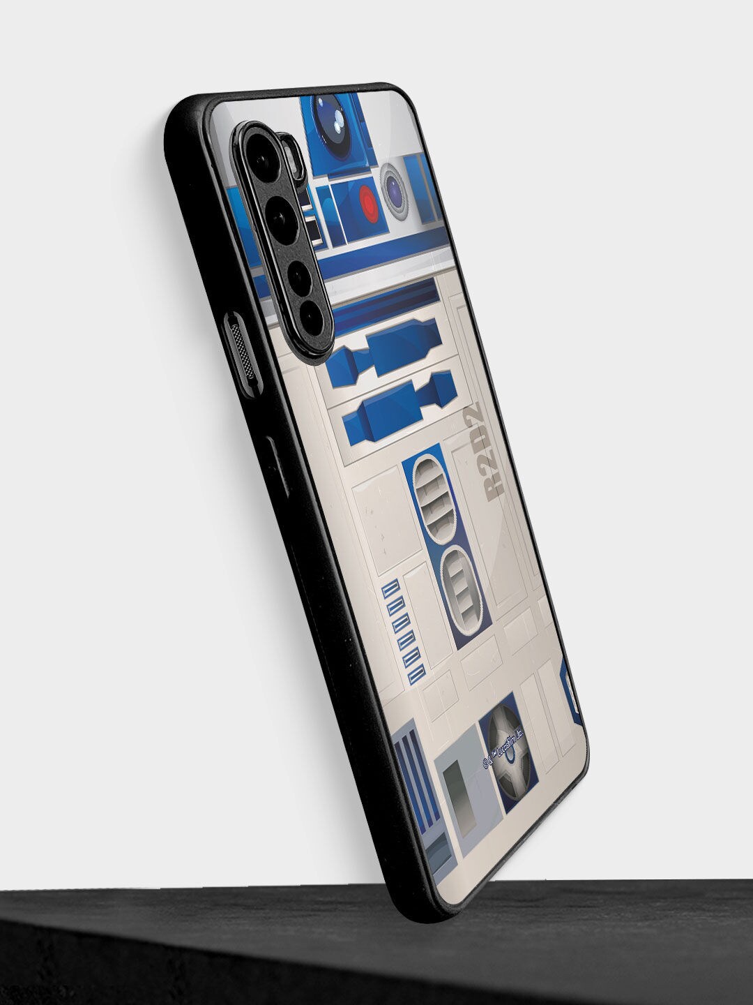 

macmerise Blue & Cream-Colored Printed OnePlus Nord Bumper Phone Back Case