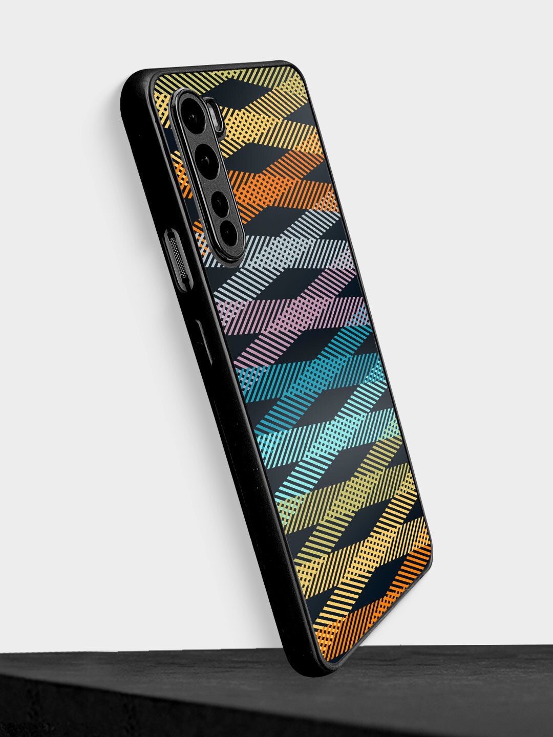 

macmerise Black & Blue Intertwined Design OnePlus Nord Back Case