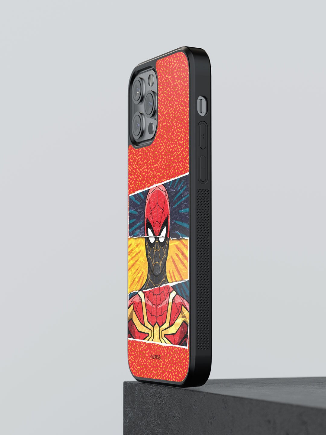 

macmerise Red & Yellow Spiderman Engage Design iPhone 12 Pro Max Bumper Phone Back Case, Orange