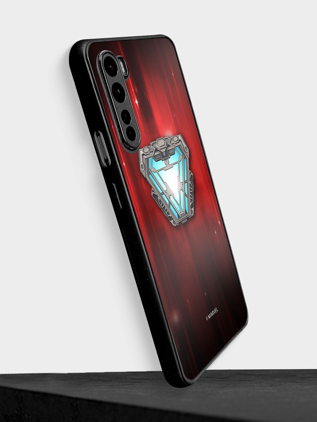 

macmerise Red & Black Printed Iron man Infinity Arc Reactor Design OnePlus Nord Phone Case