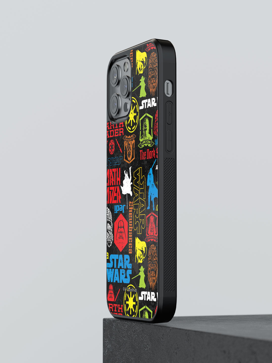 

macmerise Black & Red Star Wars Mashup Design Printed iPhone 12 Pro Max Bumper Case