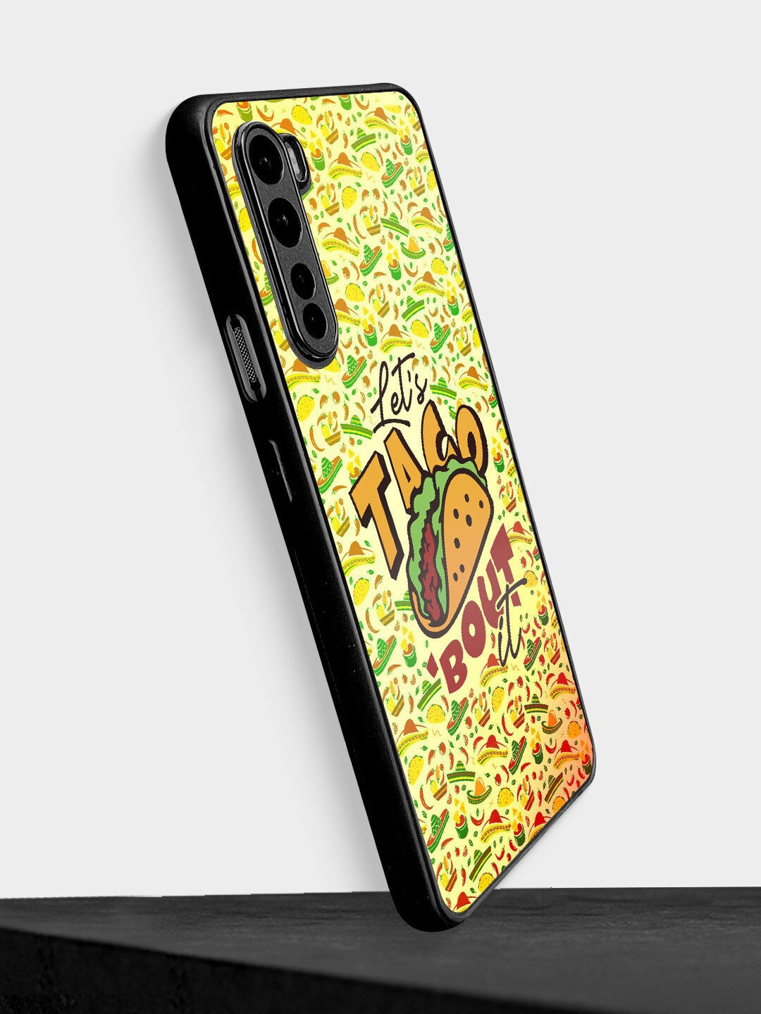 

macmerise Yellow & Green Lets Taco Bout It Design OnePlus Nord Bumper Phone Back Case