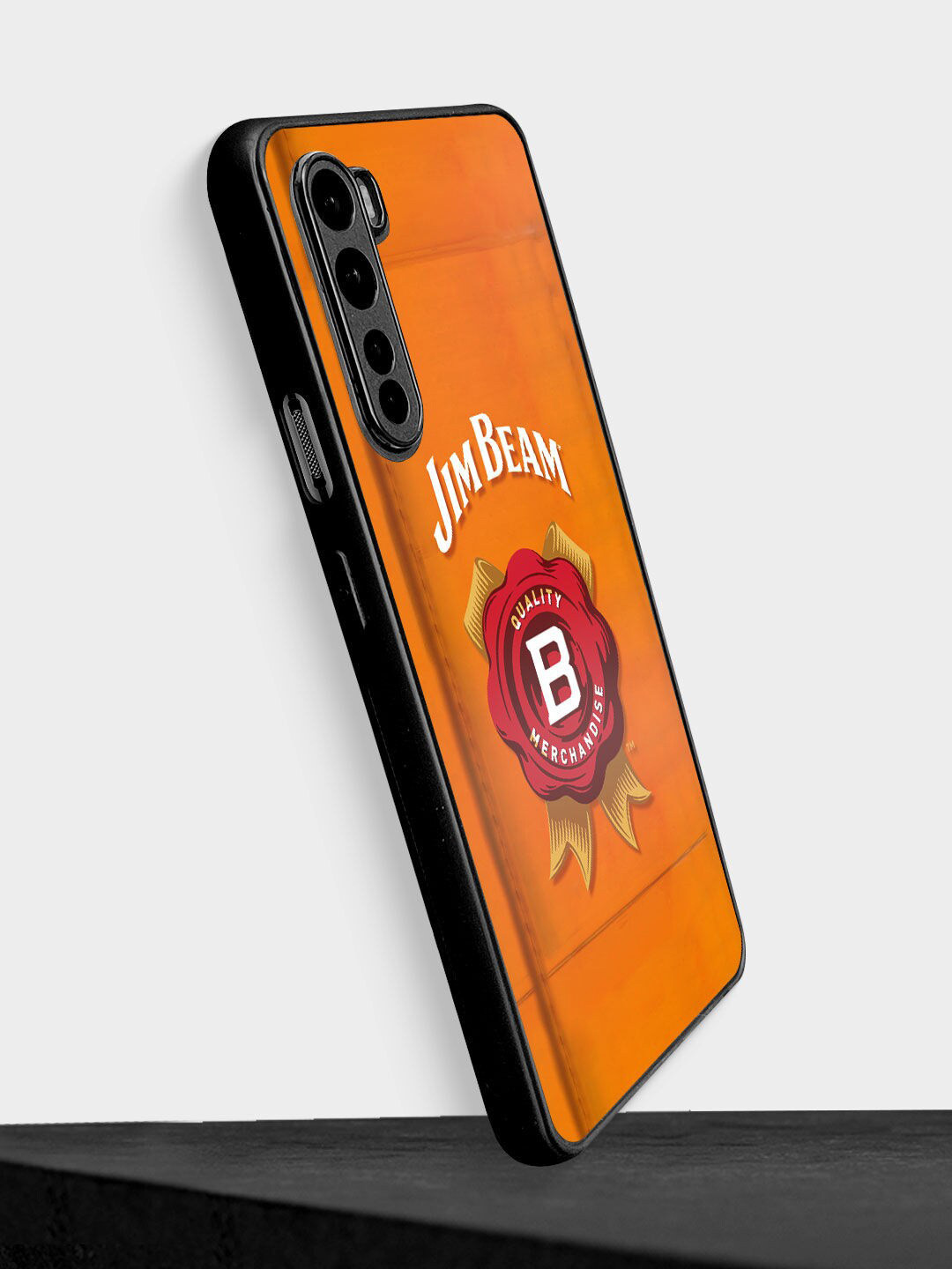 

macmerise Orange & White Jim Beam Design OnePlus Nord Bumper Phone Back Case