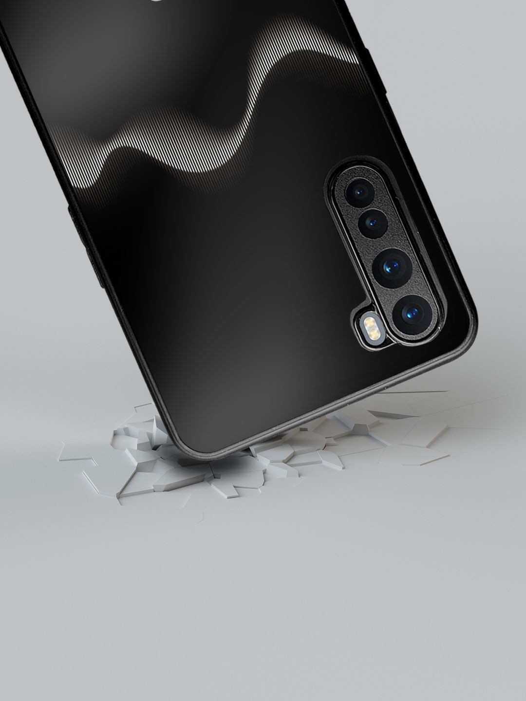 

macmerise Black Printed Jim Beam Sound Waves OnePlus Nord Bumper Phone Back Case