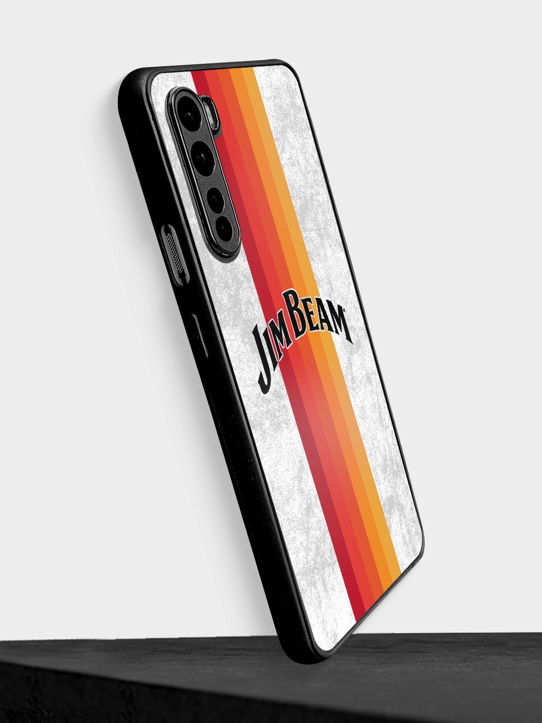 

macmerise White & Orange Printed OnePlus Nord Bumper Phone Back Case