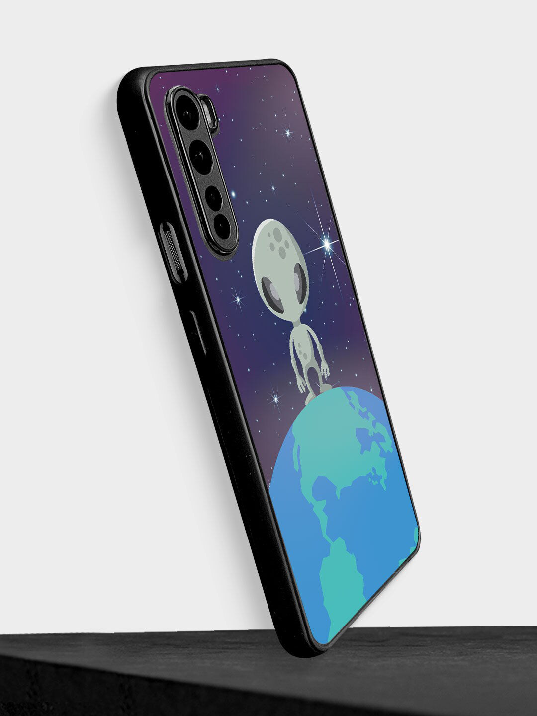 

macmerise Blue & Green Alien Design Printed OnePlus Nord Bumper Case