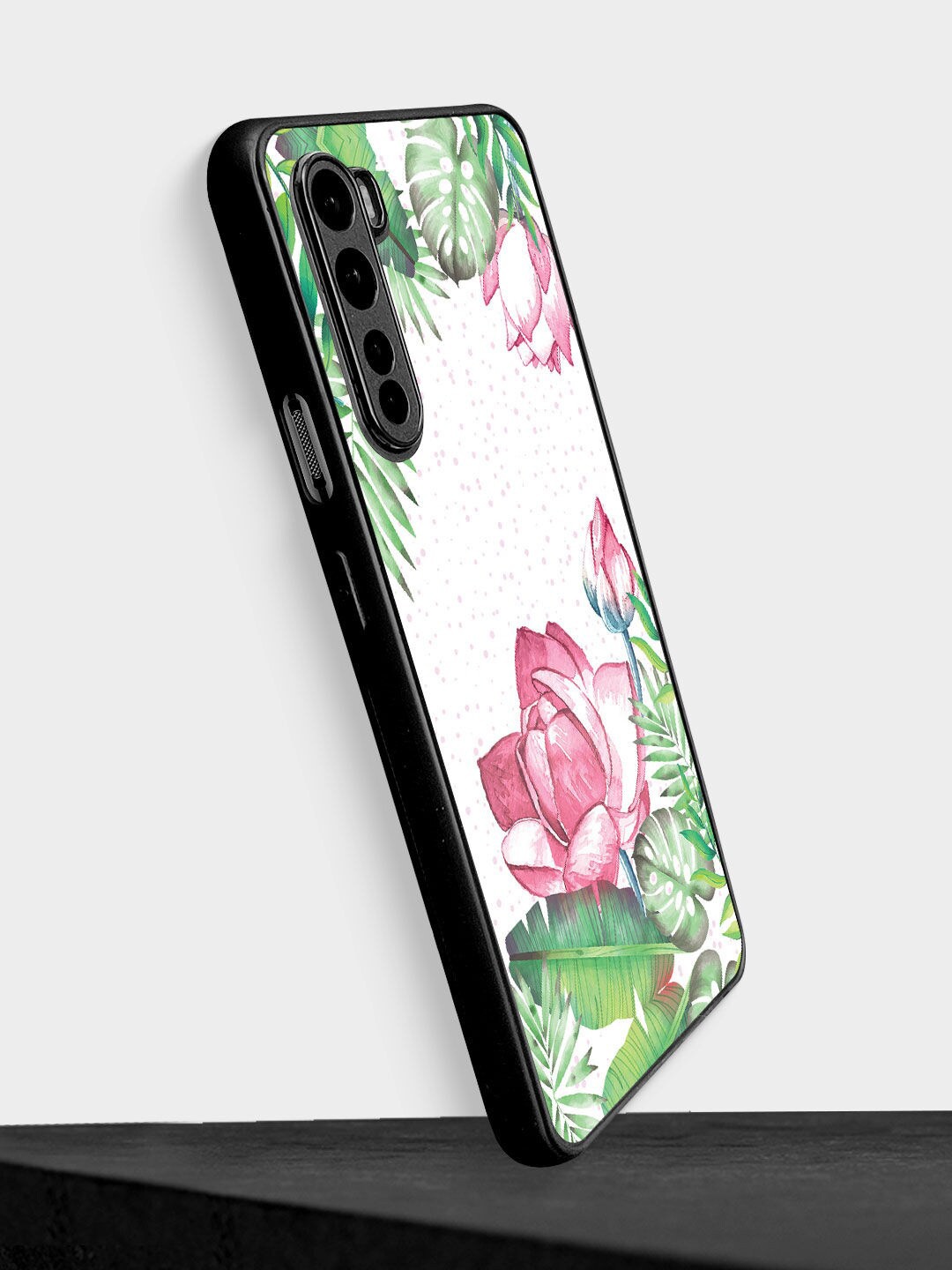 

macmerise White Printed Laotian Lotus OnePlus Nord Bumper Case