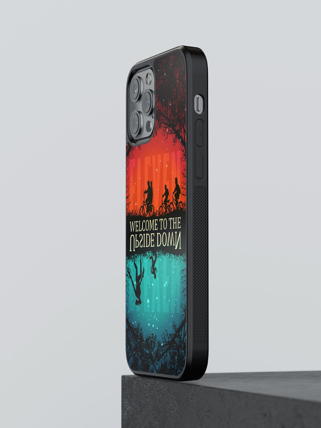 

macmerise Black Red & Green Upside Down Design iPhone 12 Pro Phone Back Case