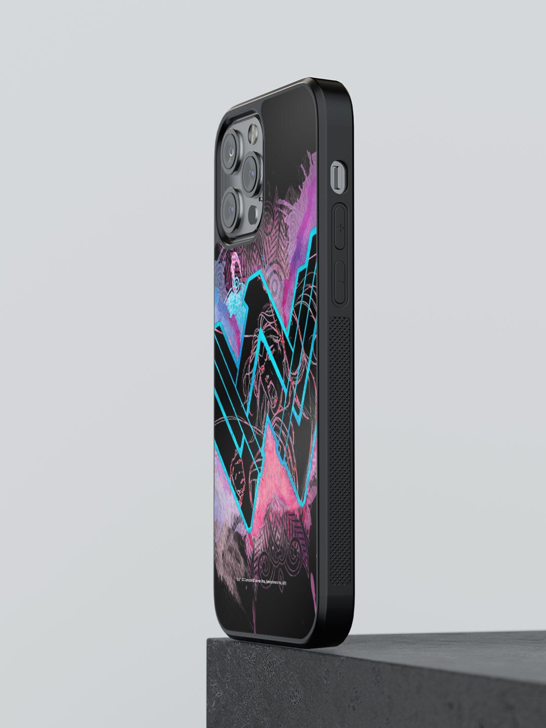 

macmerise Black & Purple Wonder Woman Splash Design Printed iPhone 12 Pro Max Back Case