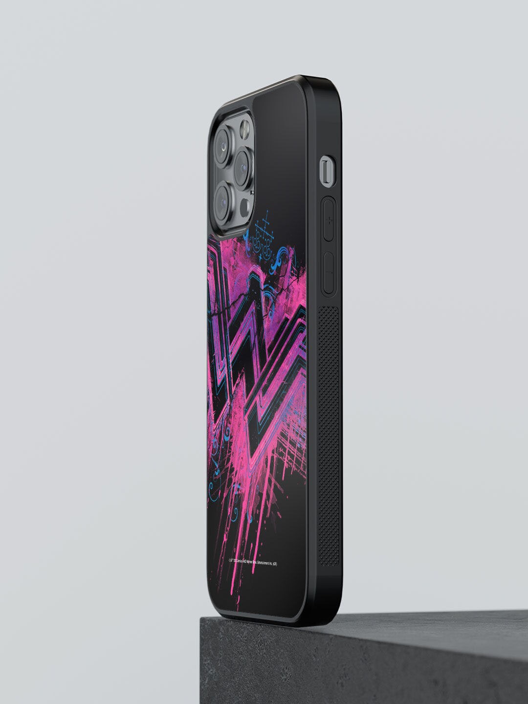 

macmerise Black Printed Wonder Woman Splatter iPhone 12 Pro Max Bumper Case