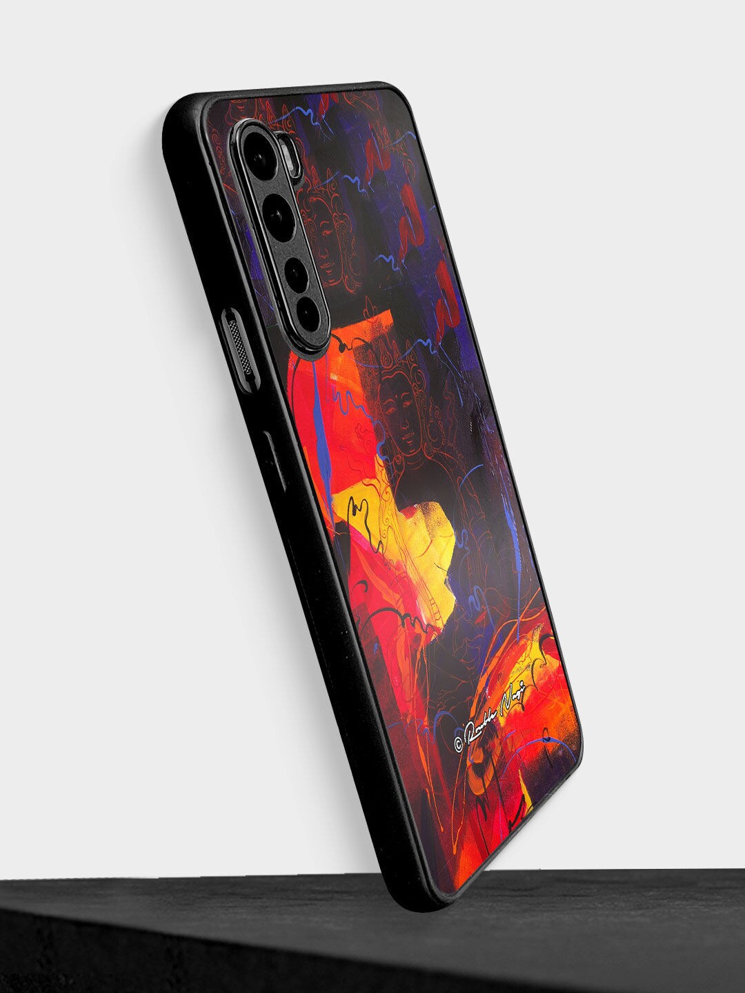 

macmerise Red Printed Moksha Design OnePlus Nord Phone Back Case
