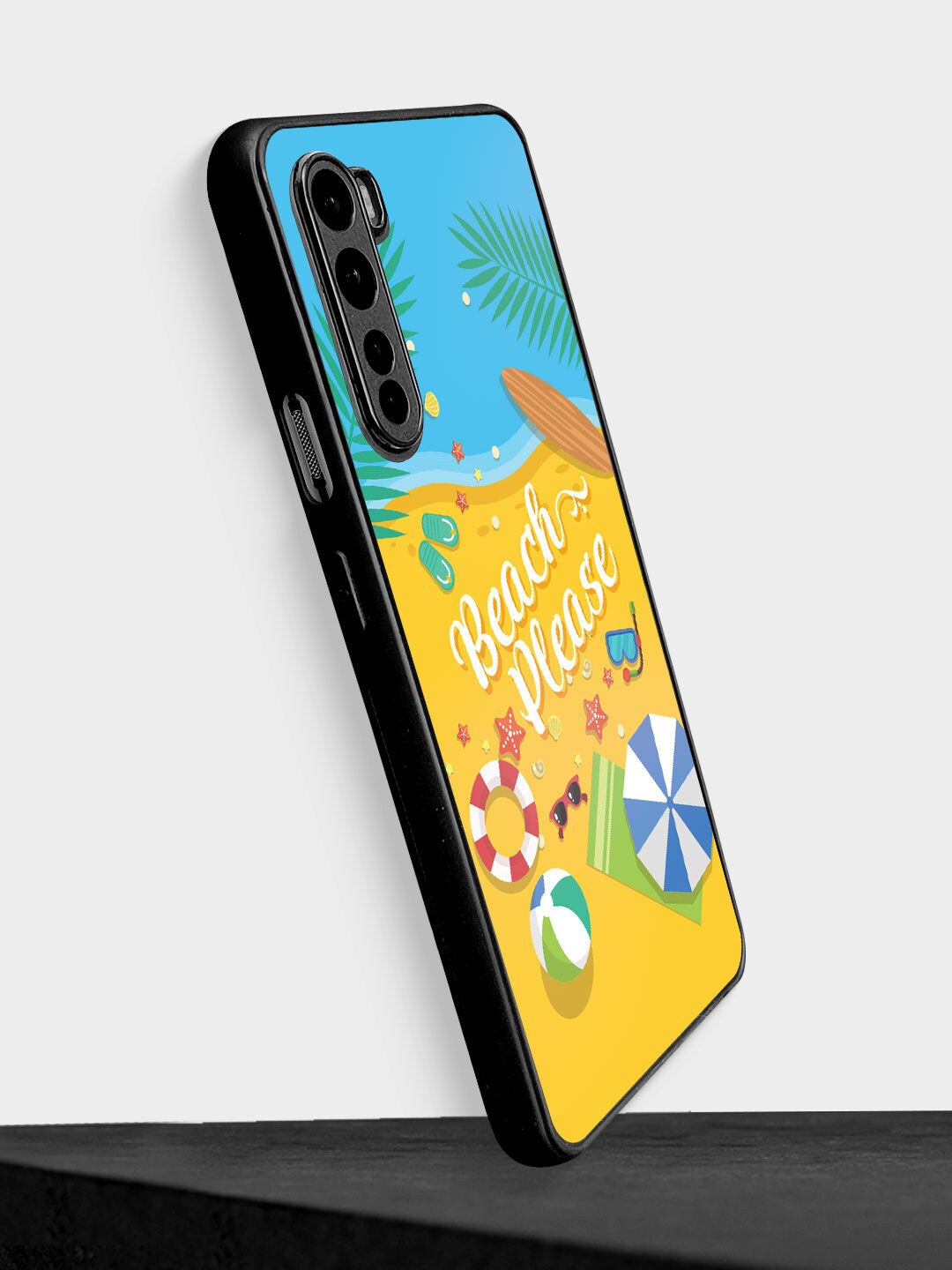 

macmerise Yellow, Blue & White Beach Please Design OnePlus Phone Back Case