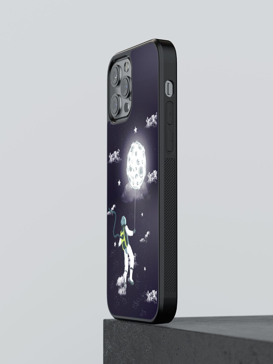 

macmerise Navy Blue Printed Spaceman iPhone 12 Pro Max Bumper Back Case