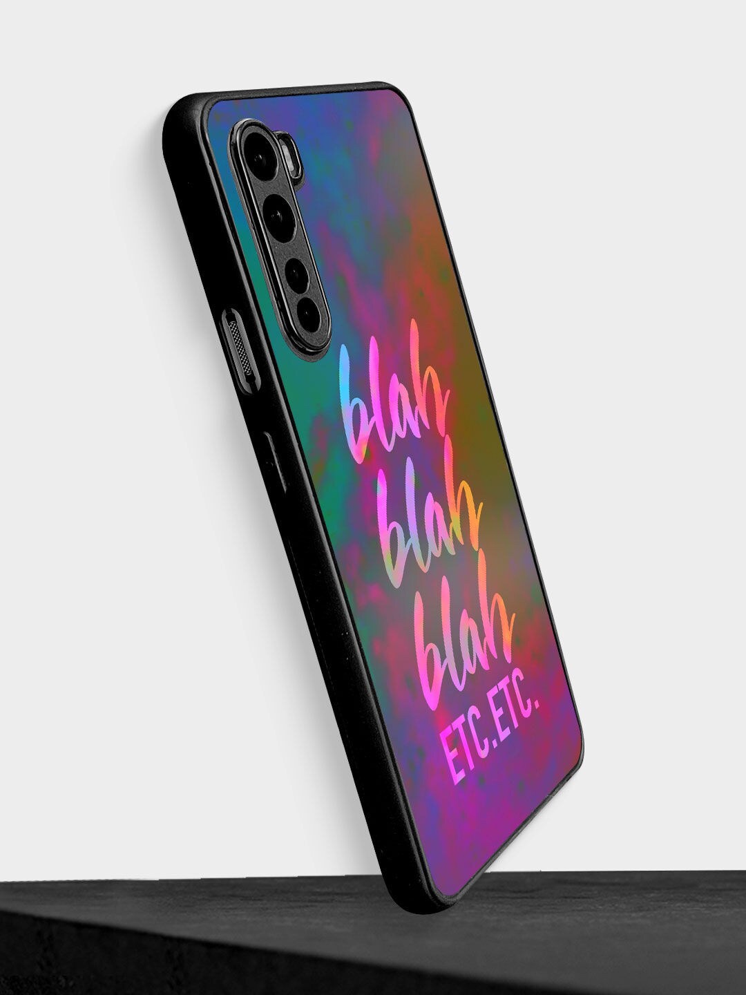 

macmerise Purple & Pink Blah Blah Printed OnePlus Nord Phone Back Case