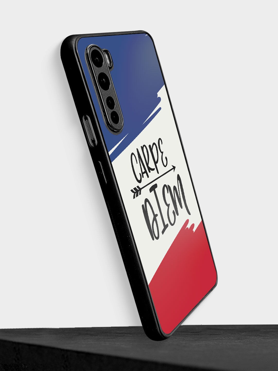 

macmerise White & Red Printed OnePlus Nord Bumper Phone Back Case