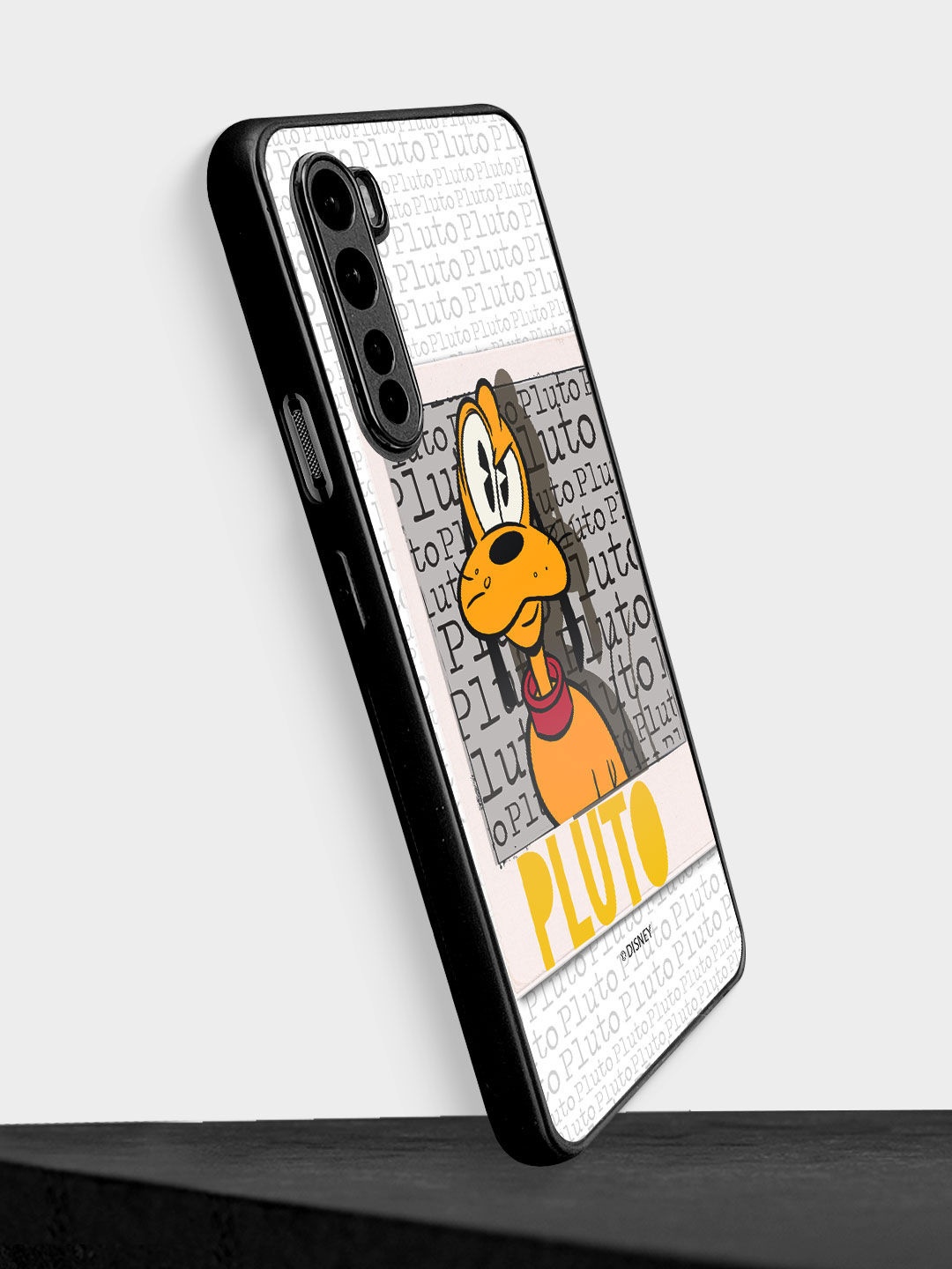 

macmerise White & Mustard Yelow Pluto Printed OnePlus Nord Bumper Phone Back Case