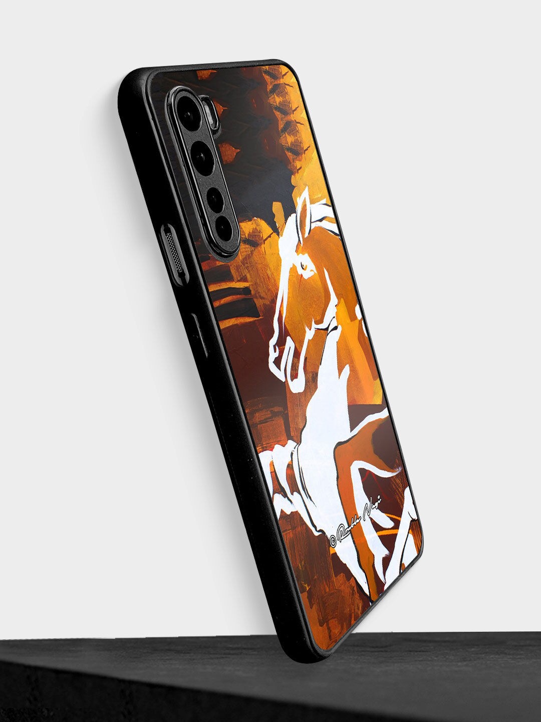 

macmerise Orange Printed OnePlus Nord Bumper Phone Back Case