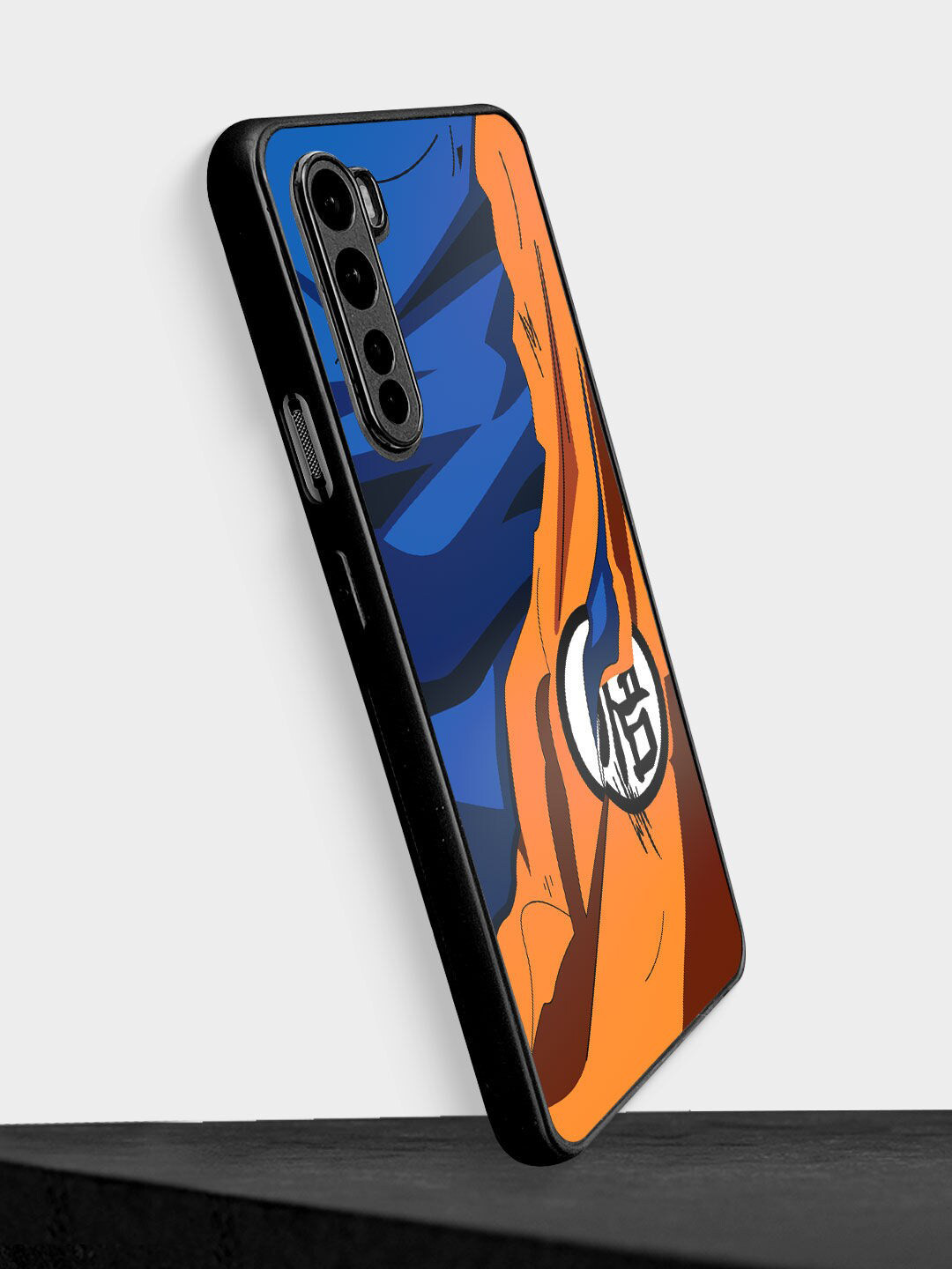 

macmerise Blue & Orange Goku Training Design OnePlus Nord Bumper Phone Back Case