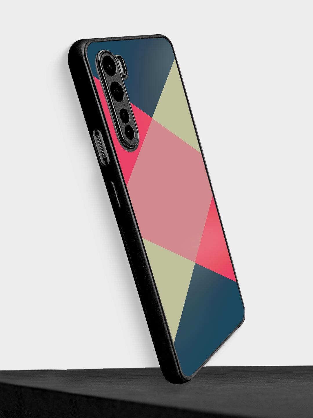 

macmerise Blue & Pink Criss Cross Design Printed OnePlus Nord Back Case