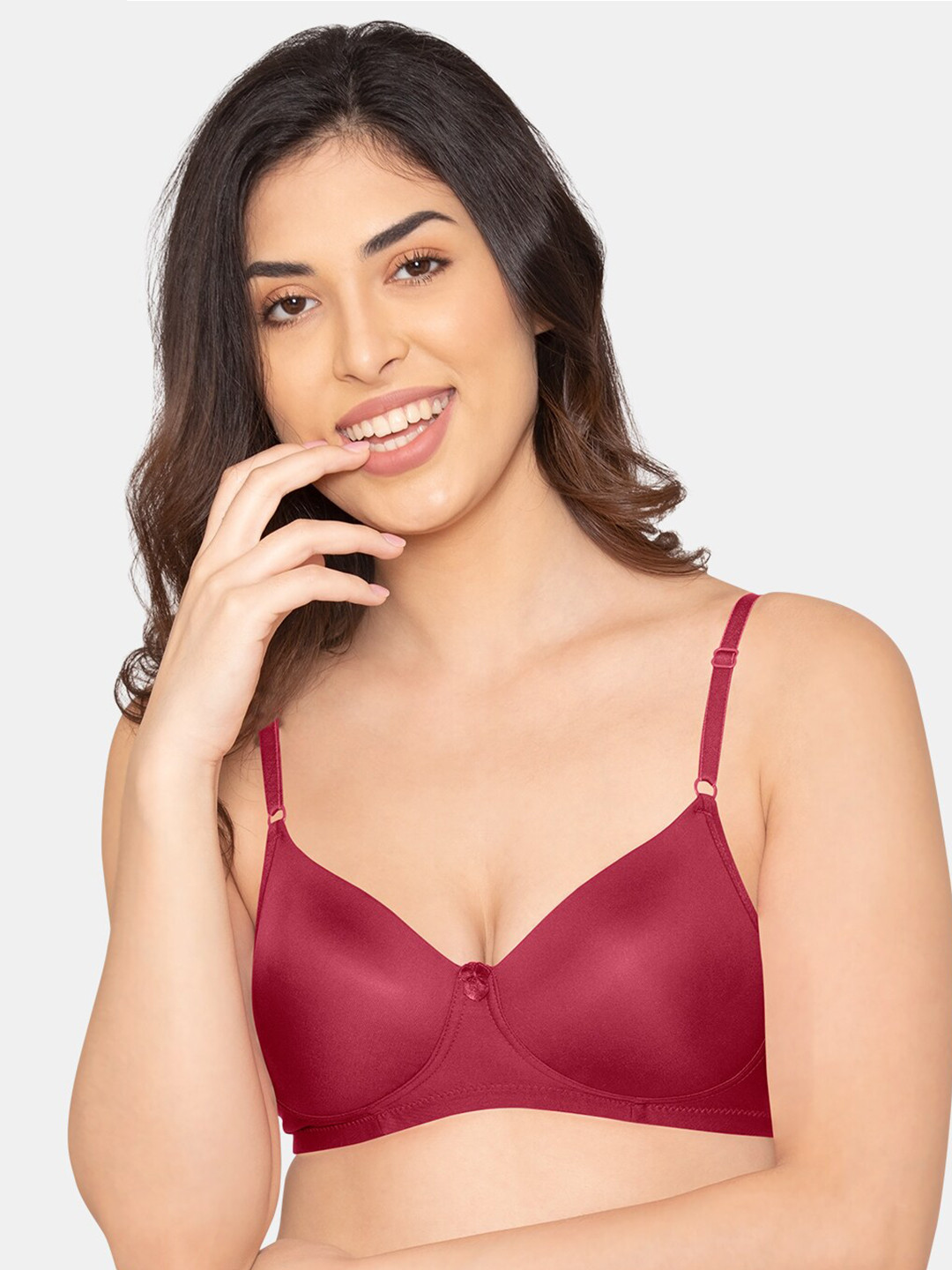 

K LINGERIE Pack Of 2 Maroon Lightly Padded Non Wired Bra