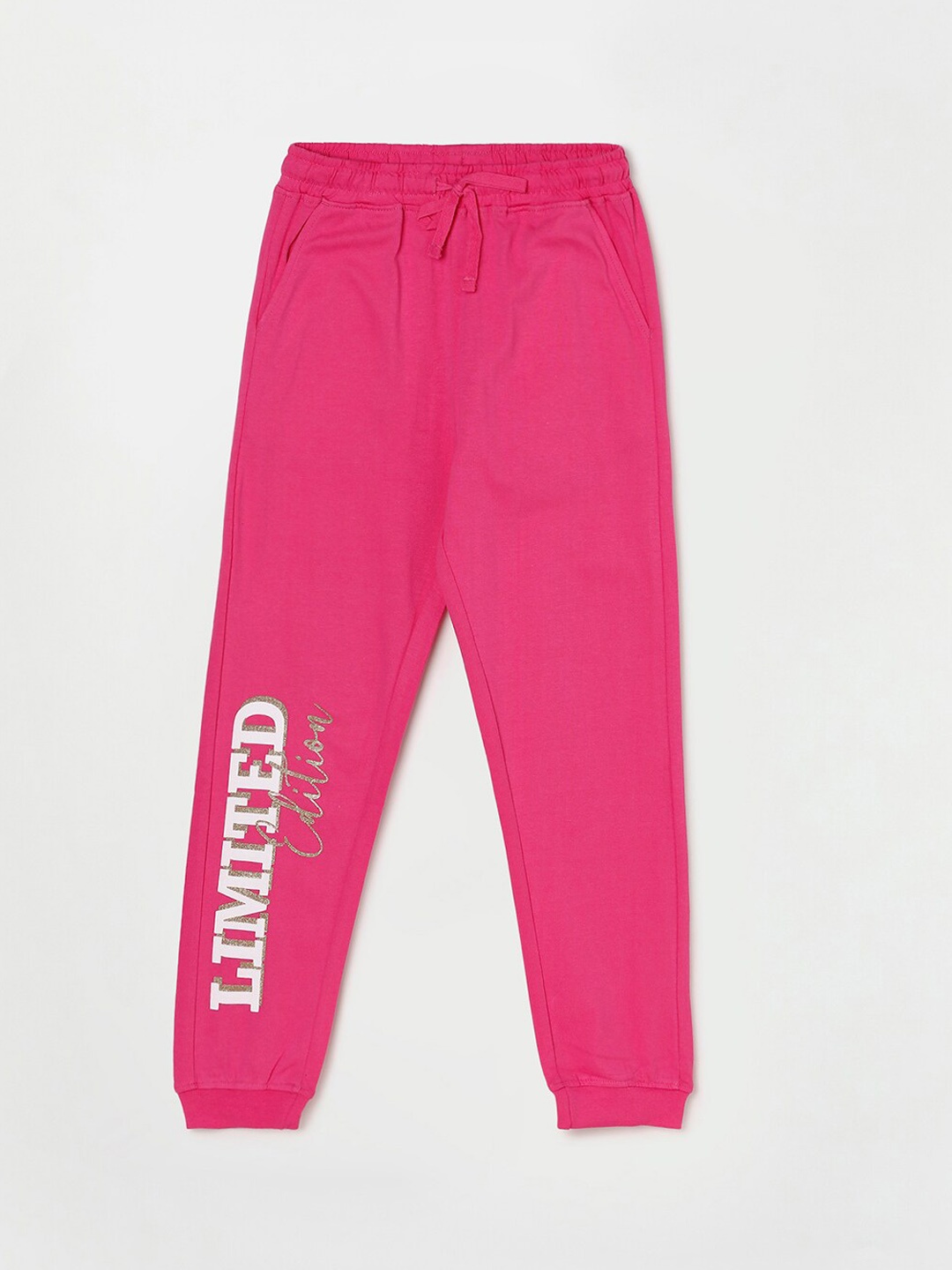 

Fame Forever by Lifestyle Girls Pink Regular Fit Cotton Joggers