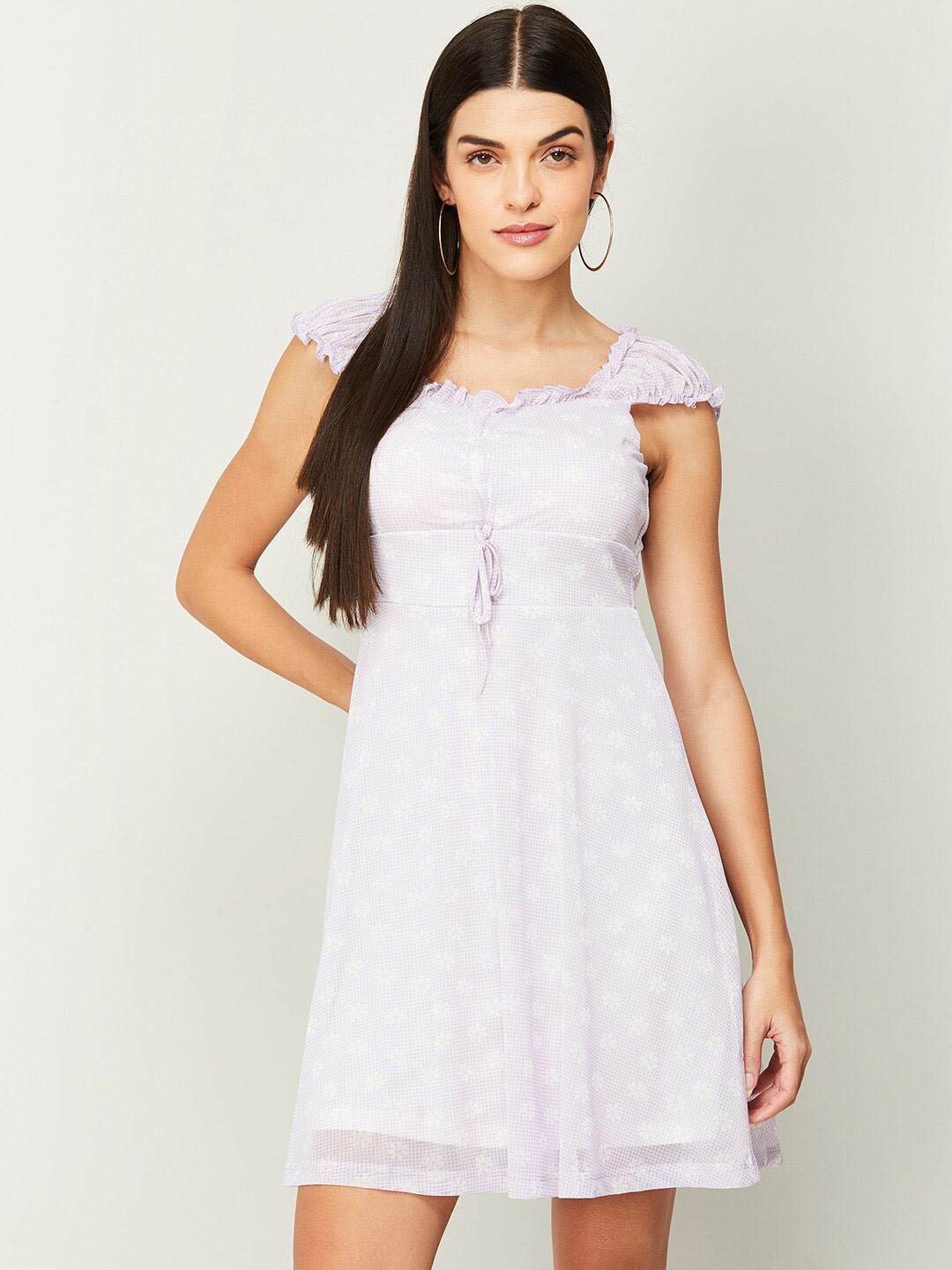

Ginger by Lifestyle Floral Printed Dress, Lavender