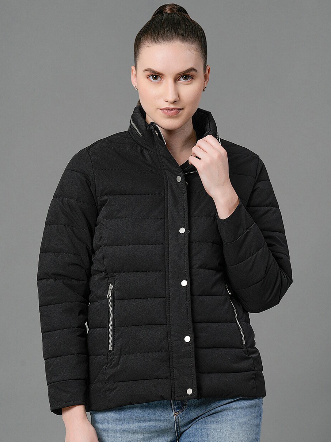 

Mode by Red Tape Women Black Padded Jacket
