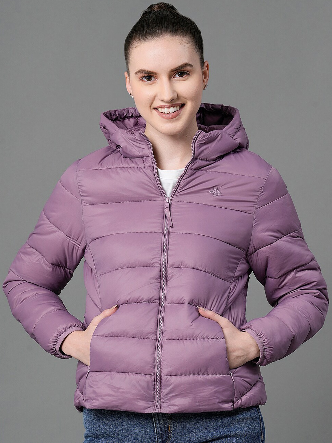 

Mode by Red Tape Women Purple Padded Jacket