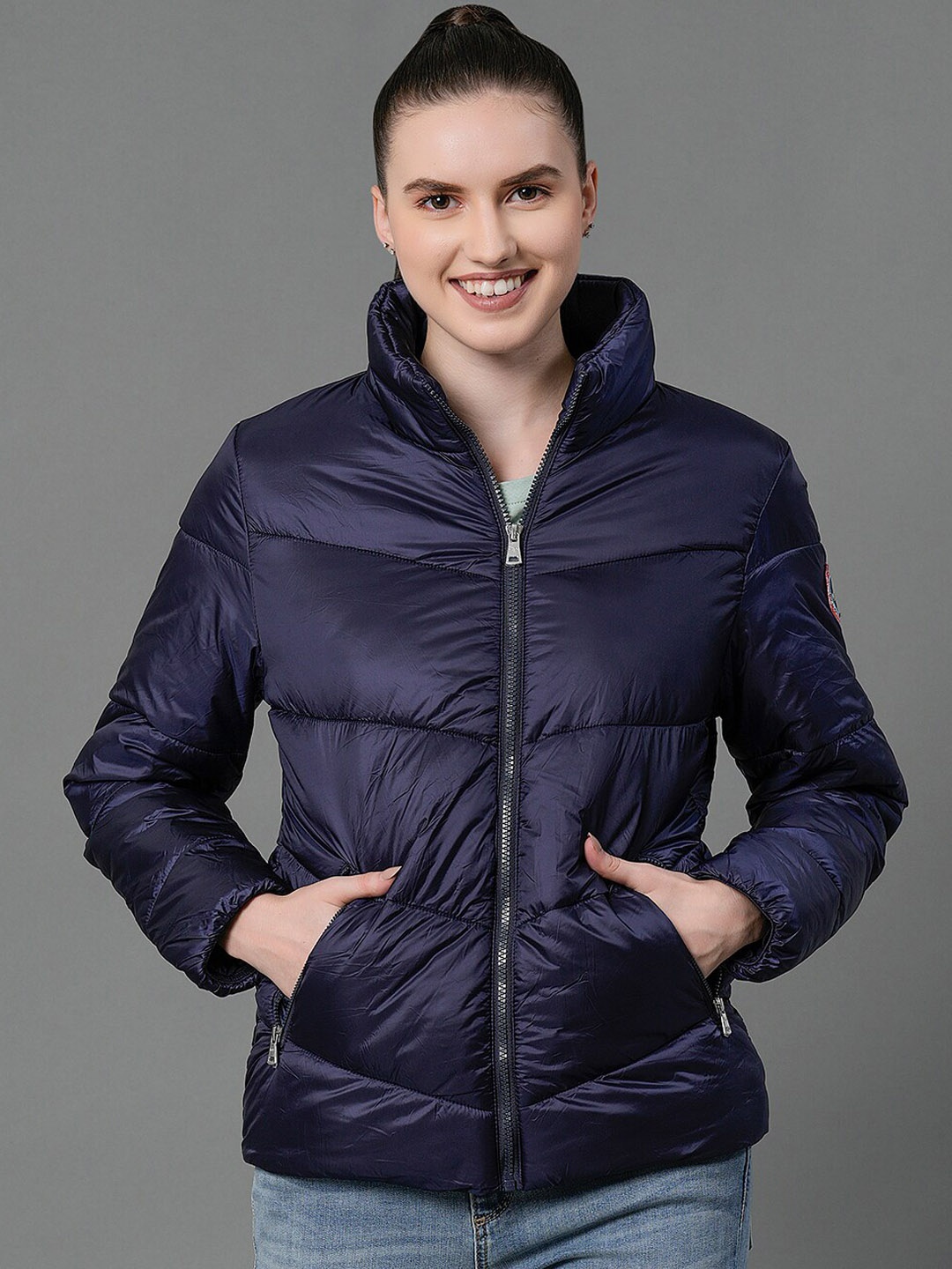 

Mode by Red Tape Women Blue Padded Jacket