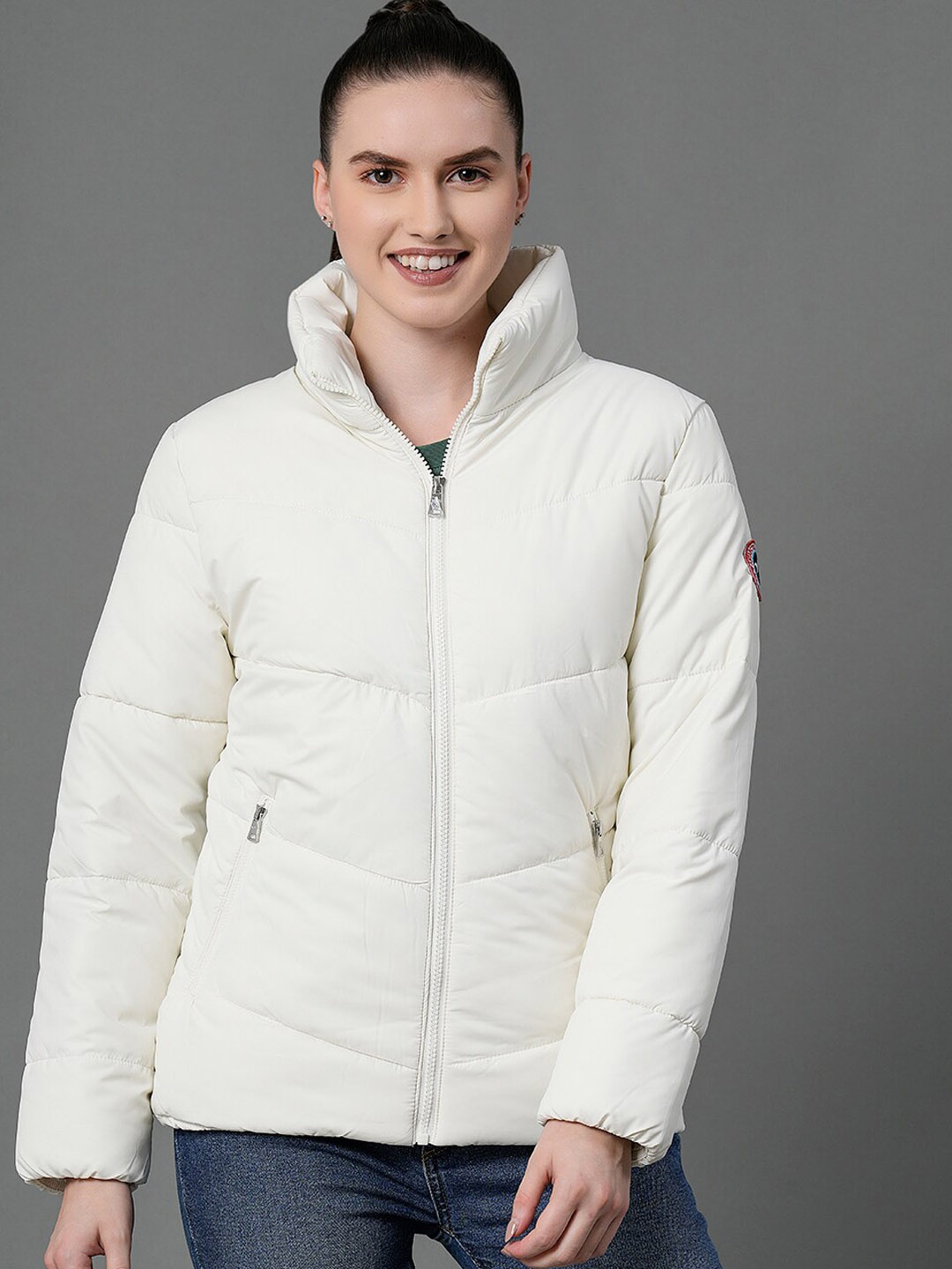 

Mode by Red Tape Women Off White Padded Jacket