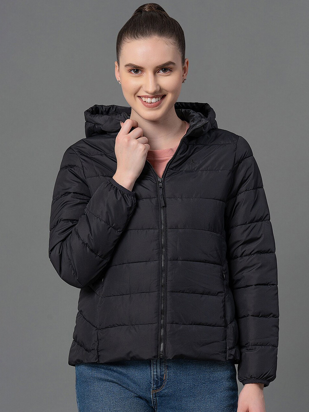 

Mode by Red Tape Women Black Padded Jacket