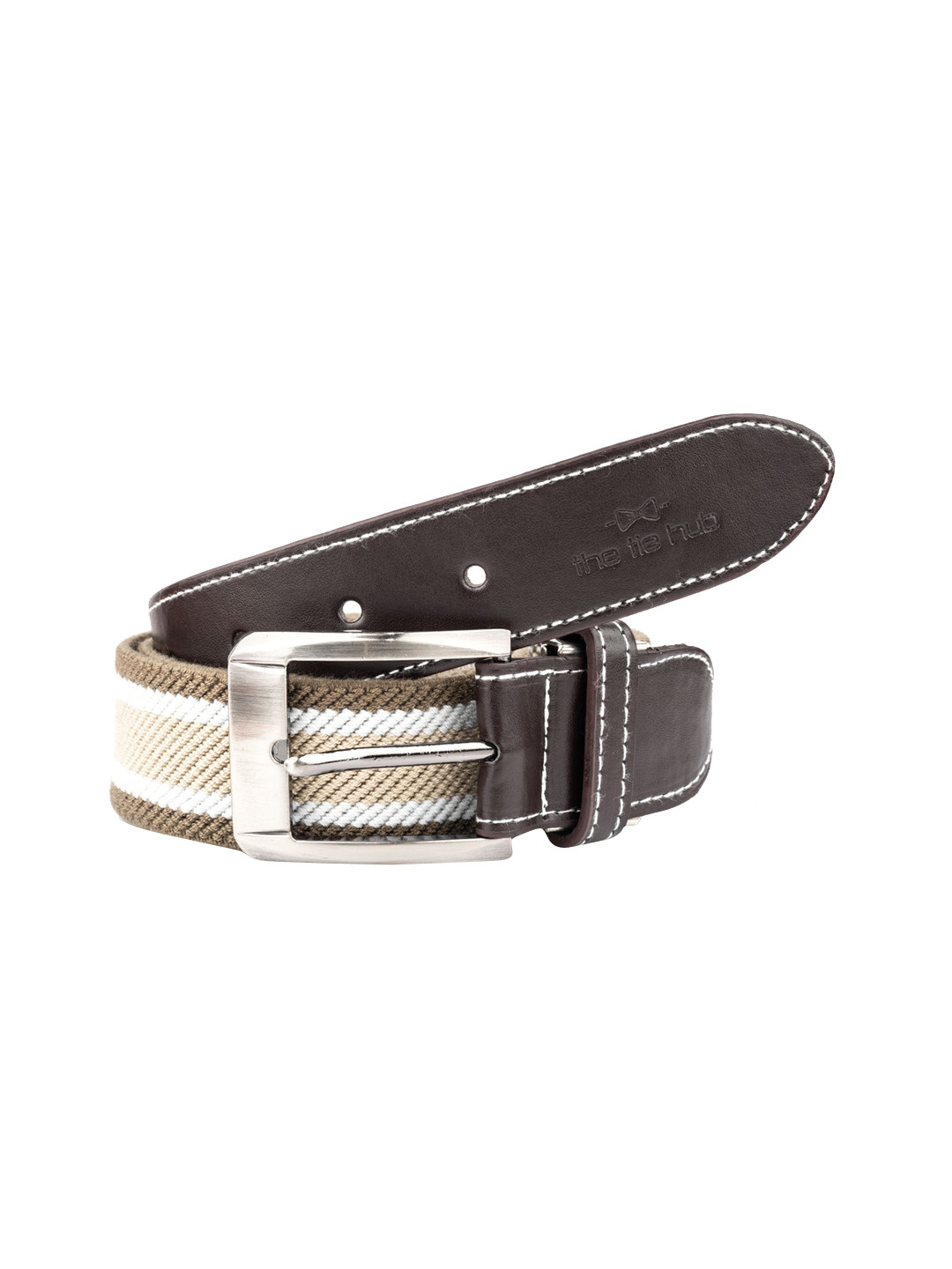 

The Tie Hub Men Green Textured Belt
