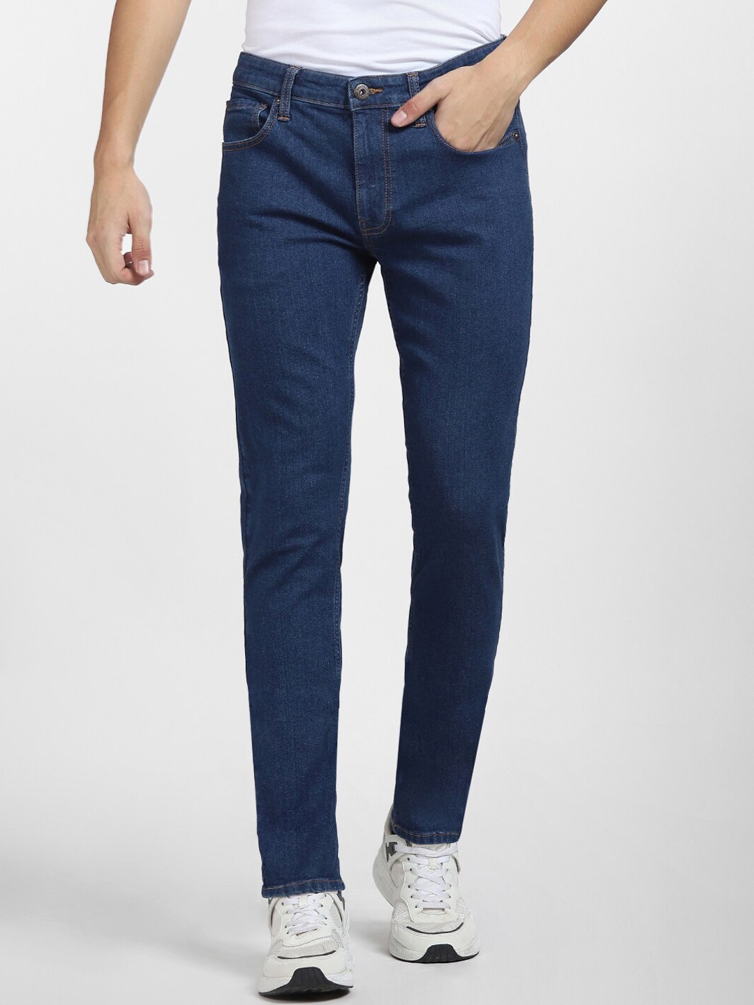 

Jack & Jones Men Blue Dark shade Skinny Fit Cotton Jeans