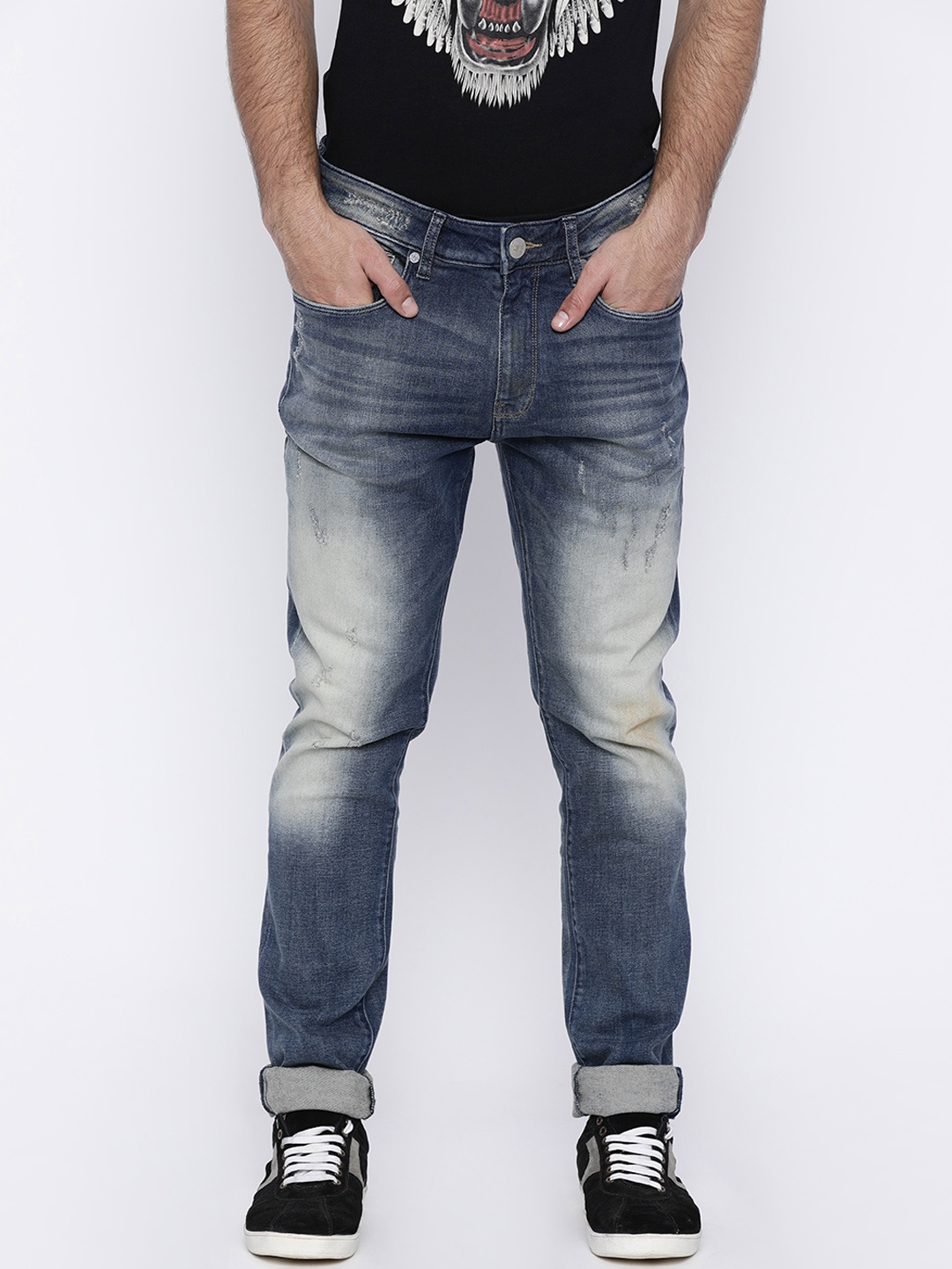 

Ed Hardy Men Blue Slim Fit Mid-Rise Stretchable Jeans