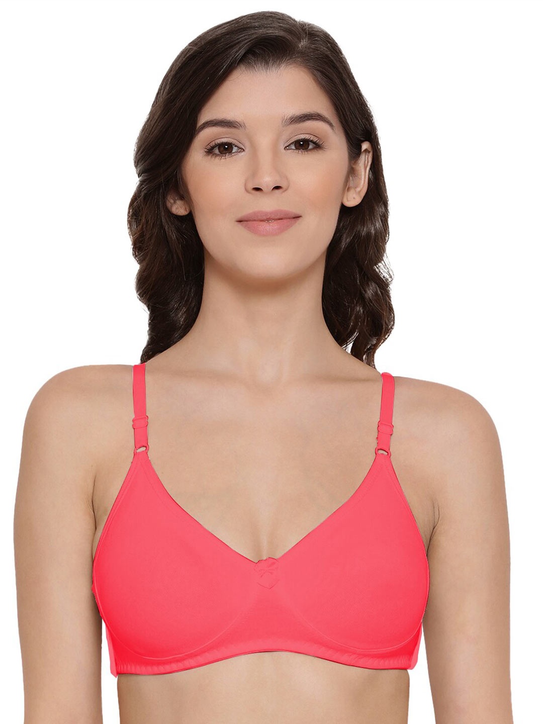 

LYRA Premium Cotton Seamless Moulded Tshirt Bra with Adjustable Strap, Peach