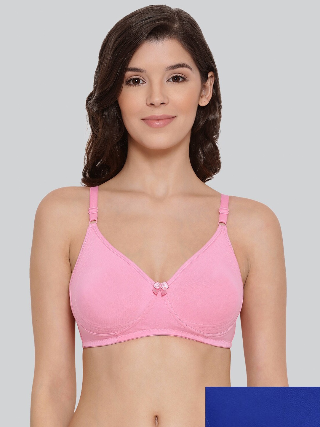 

LYRA Pack Of 2 Pink & Blue Non Padded Cotton Bras