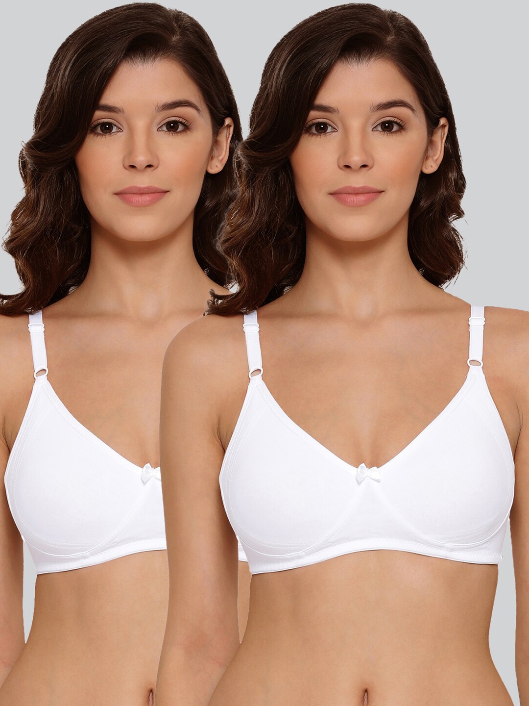 

LYRA Pack Of 2 Combed Cotton Seamless Moulded Encircled Bra, White