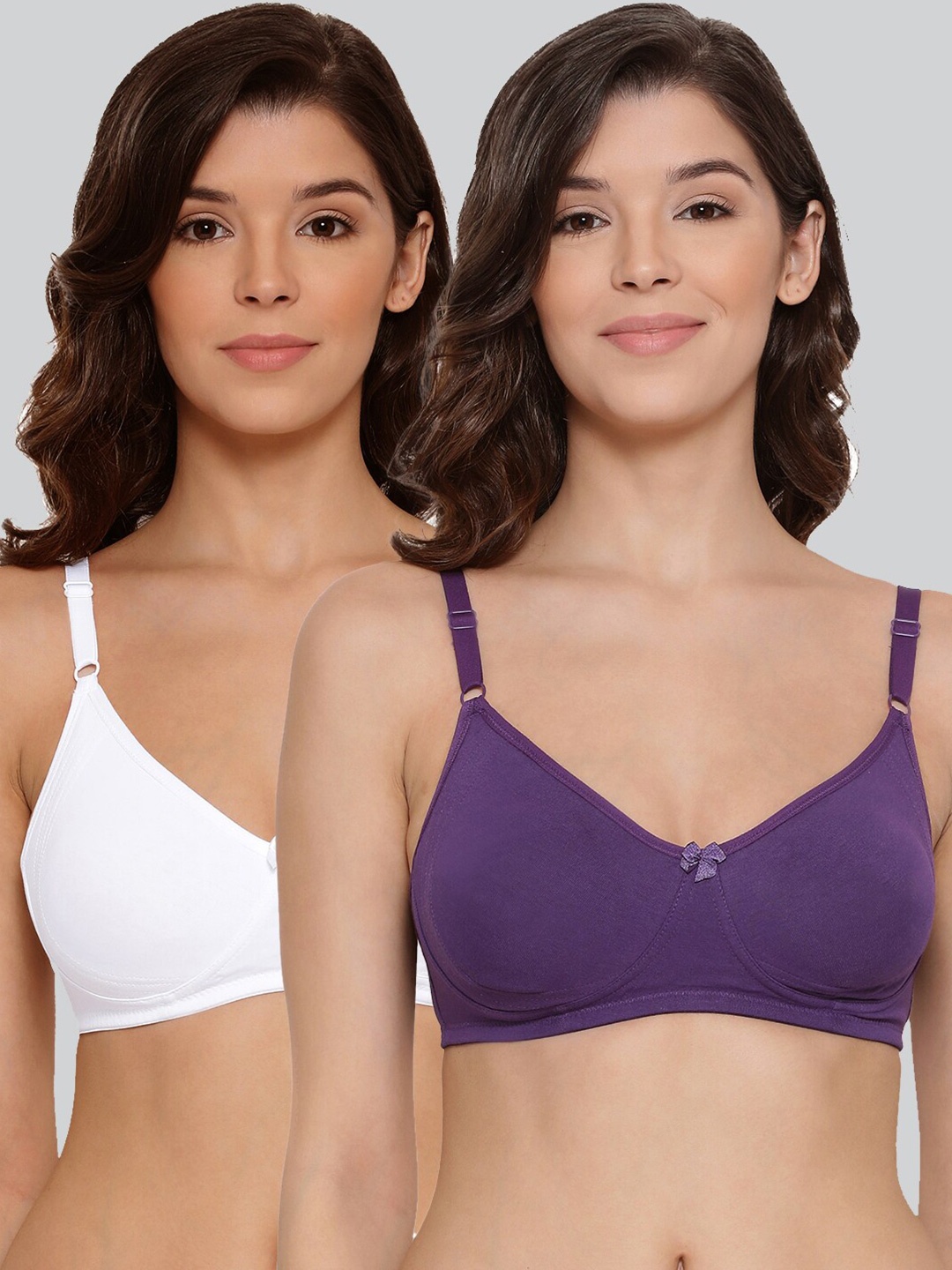 

LYRA Pack Of 2 Combed Cotton Seamless Moulded Encircled Bra, White