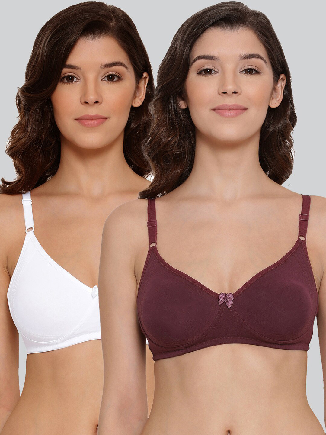 

LYRA Pack Of 2 Combed Cotton Seamless Moulded Encircled Bra, White