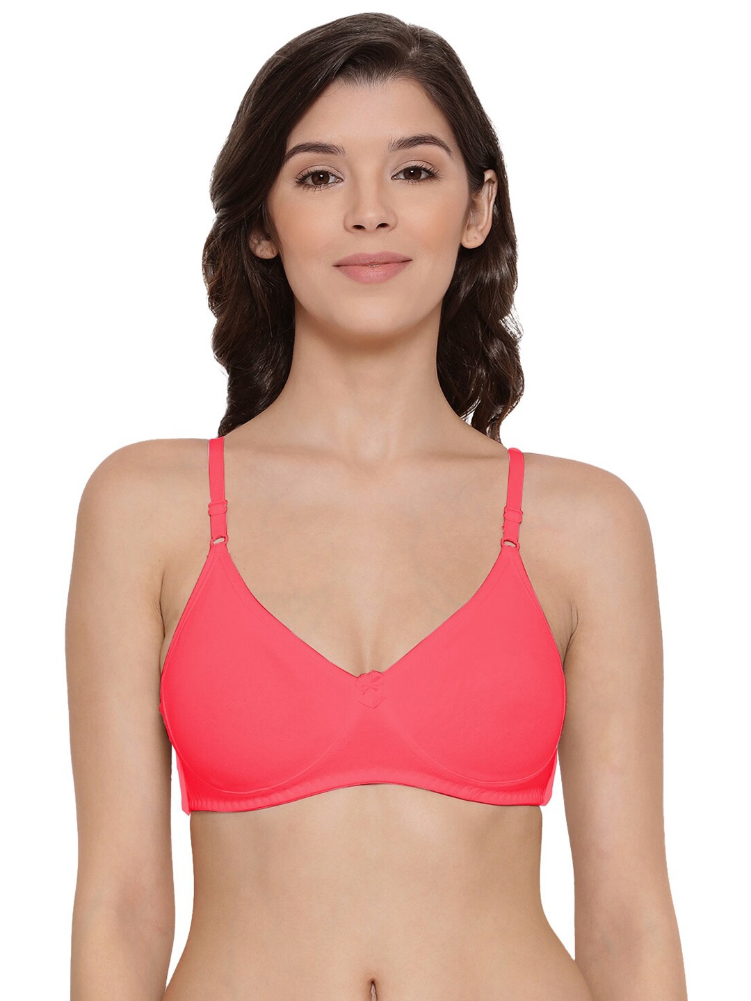 

LYRA Premium Cotton Seamless Moulded T-shirt Bra with Adjustable Strap, Peach
