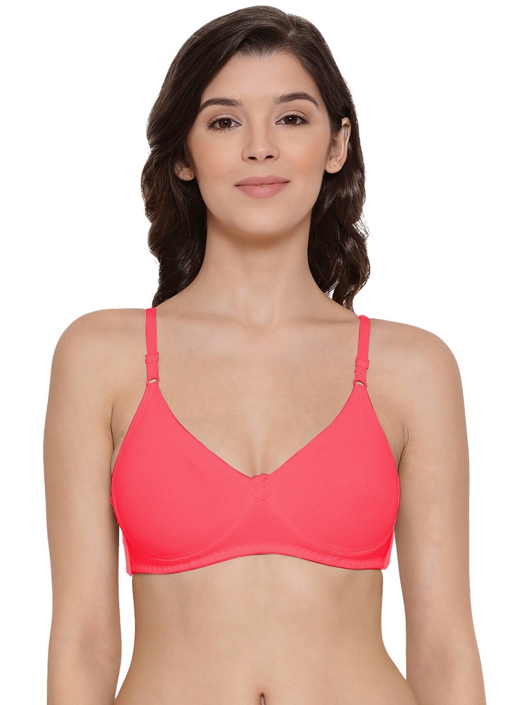 

LYRA Combed Cotton Seamless Moulded Encircled Bra, Peach