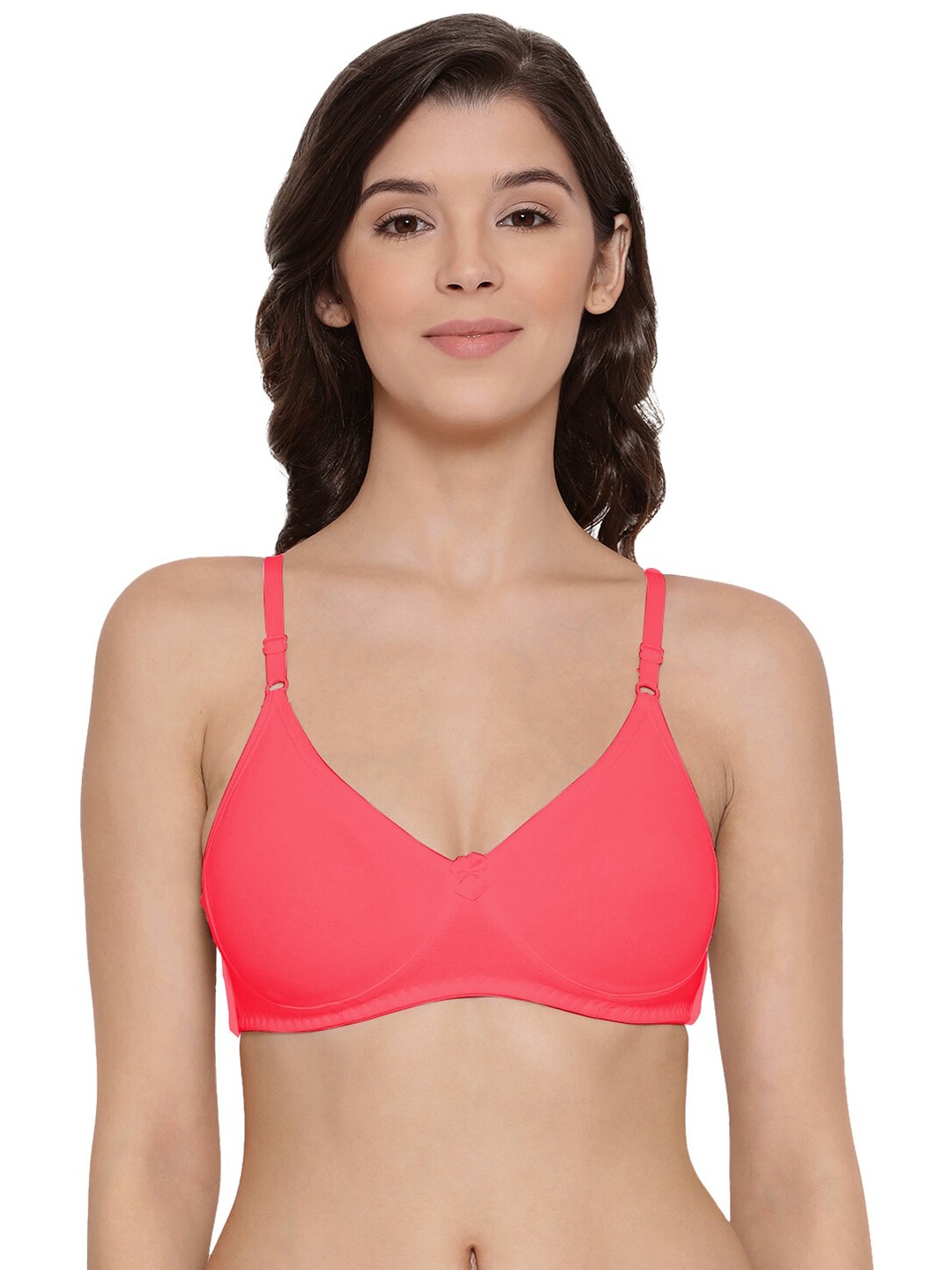 

LYRA Combed Cotton Seamless Moulded Encircled Bra, Peach